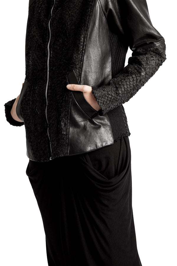 DECKARD FISH LEATHER JACKET