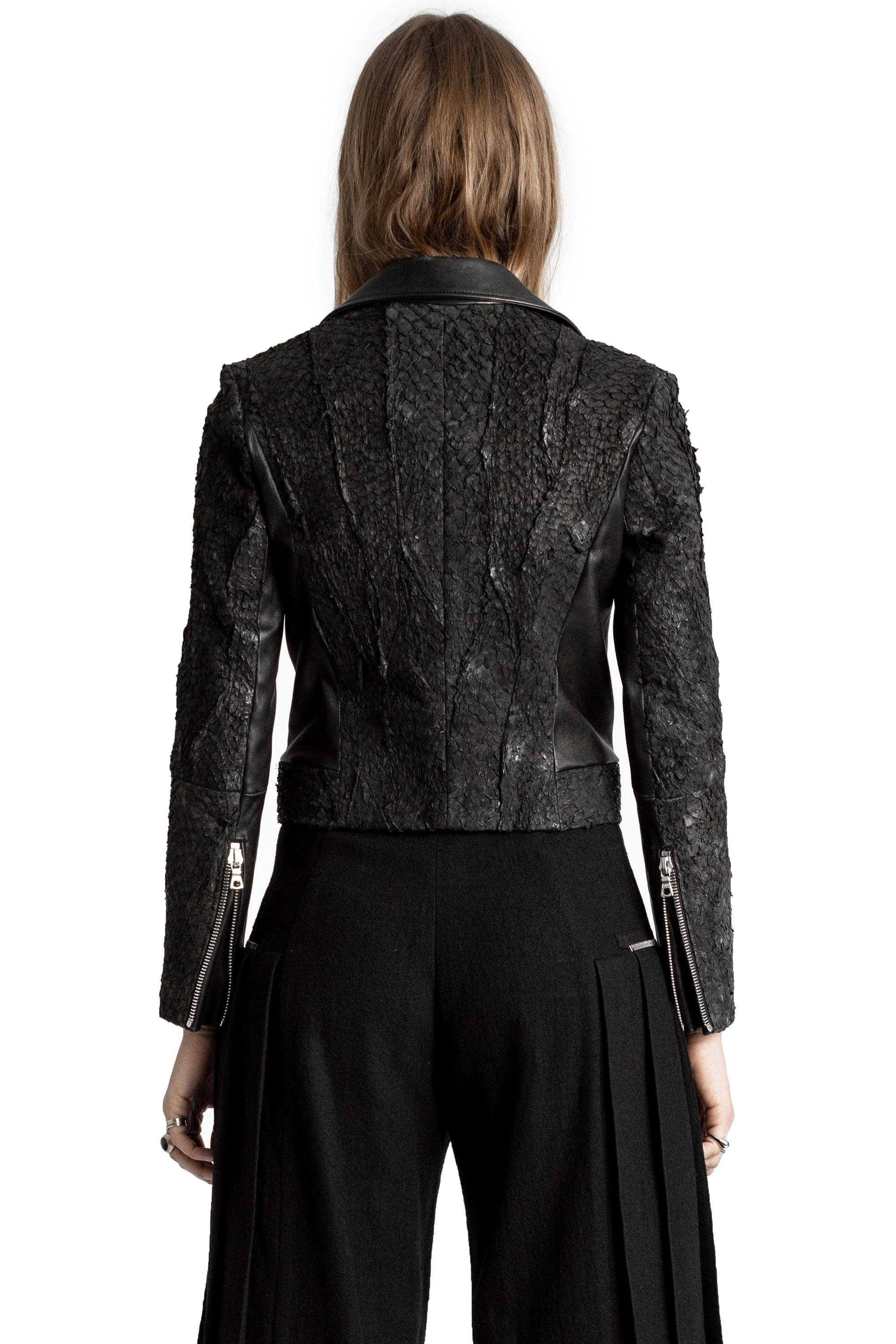JASMINIUM FISH LEATHER JACKET